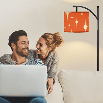 Kate McEnroe New York Mid Century Modern Starburst Arc Floor Lamp, Retro Orange Atomic Accent LightingArc Floor Lampsj9FPpQf71F