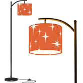 Kate McEnroe New York Mid Century Modern Starburst Arc Floor Lamp, Retro Orange Atomic Accent LightingArc Floor Lampsj9FPpQf71F