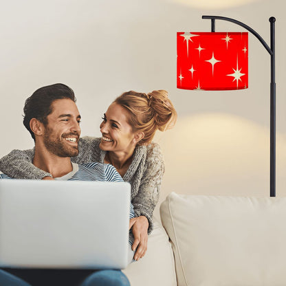 Kate McEnroe New York Mid Century Modern Starburst Arc Floor Lamp, Retro Red Atomic Accent LightingArc Floor LampsTPpaYNzZGr