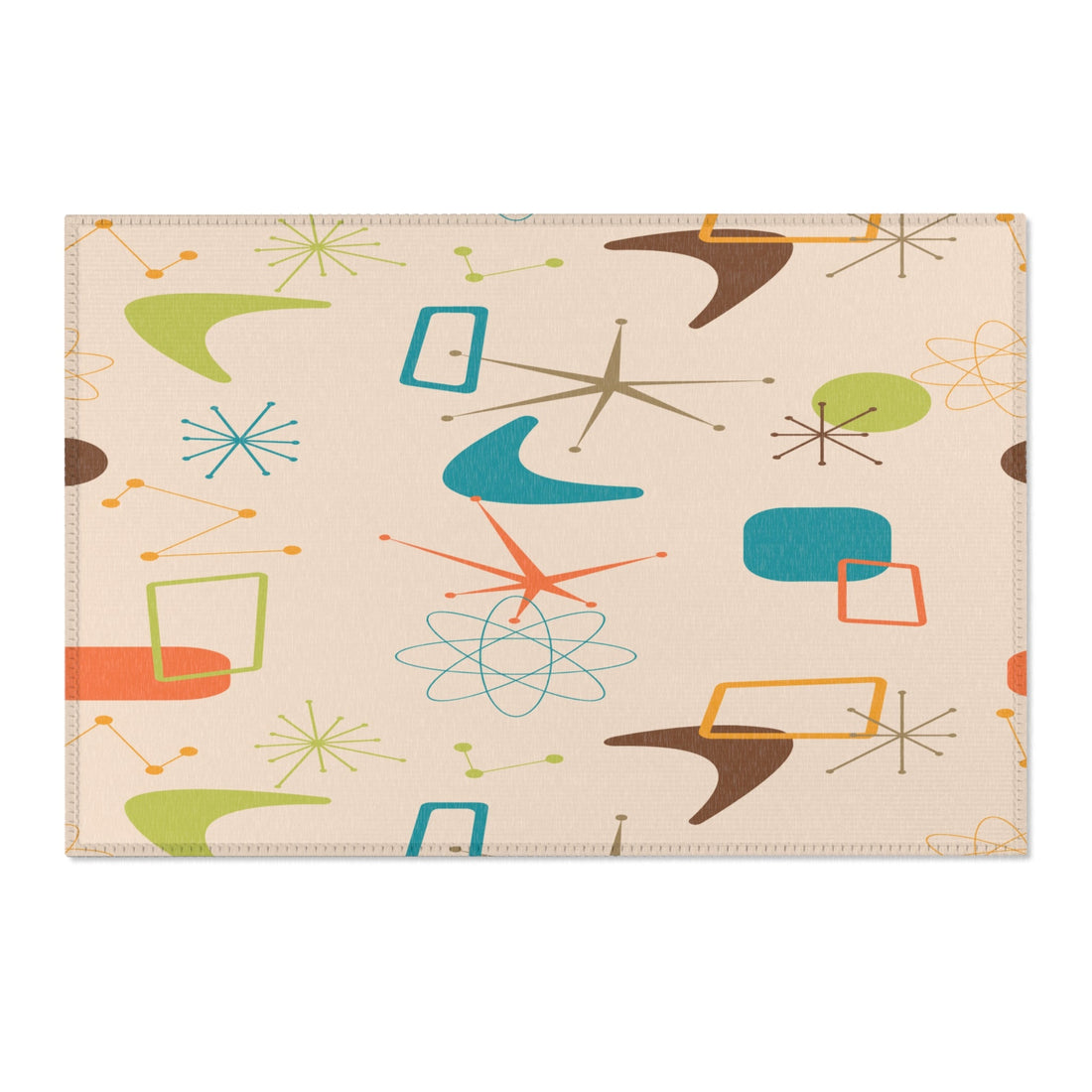 Kate McEnroe New York Mid Century Modern Starburst Area Rug, Retro Atomic Mod Indoor AccentRugs26269955955058842501