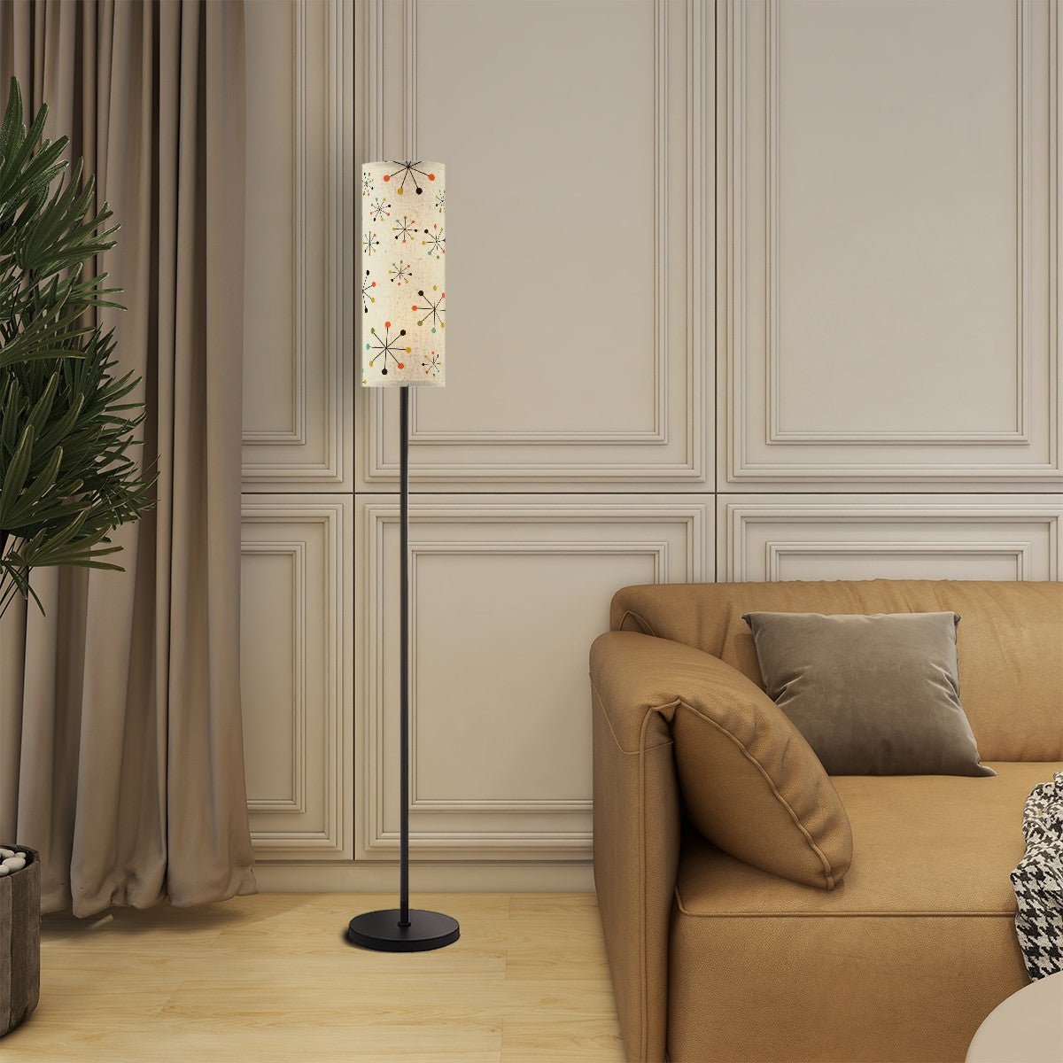 Mid Century Modern Starburst Floor Lamp, 50s Atomic Light, Retro Tall ...