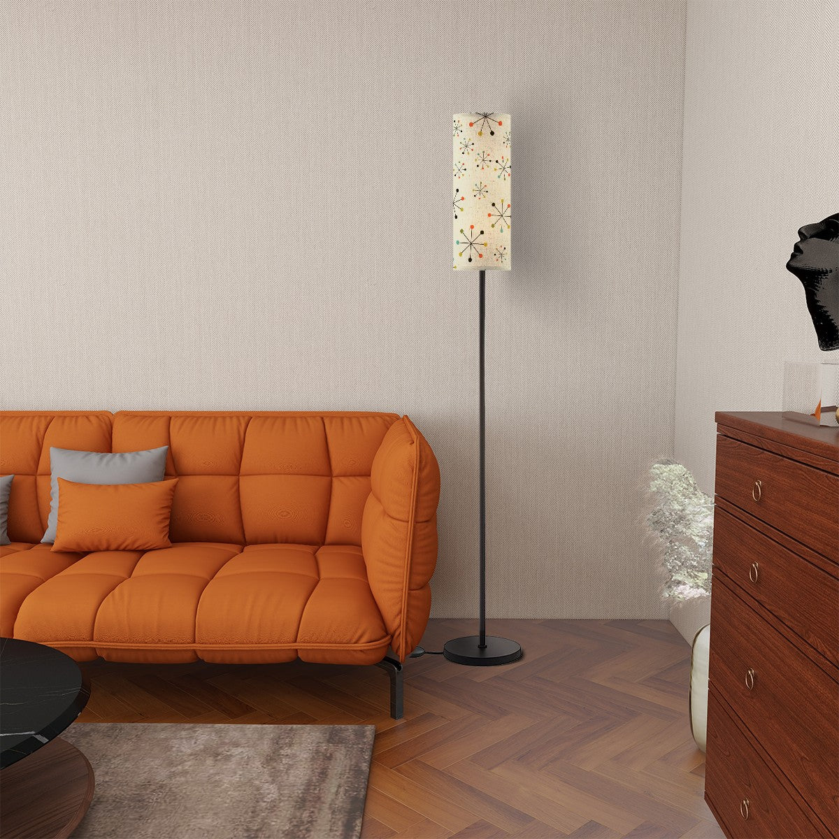Mid Century Modern Starburst Floor Lamp, 50s Atomic Light, Retro Tall ...