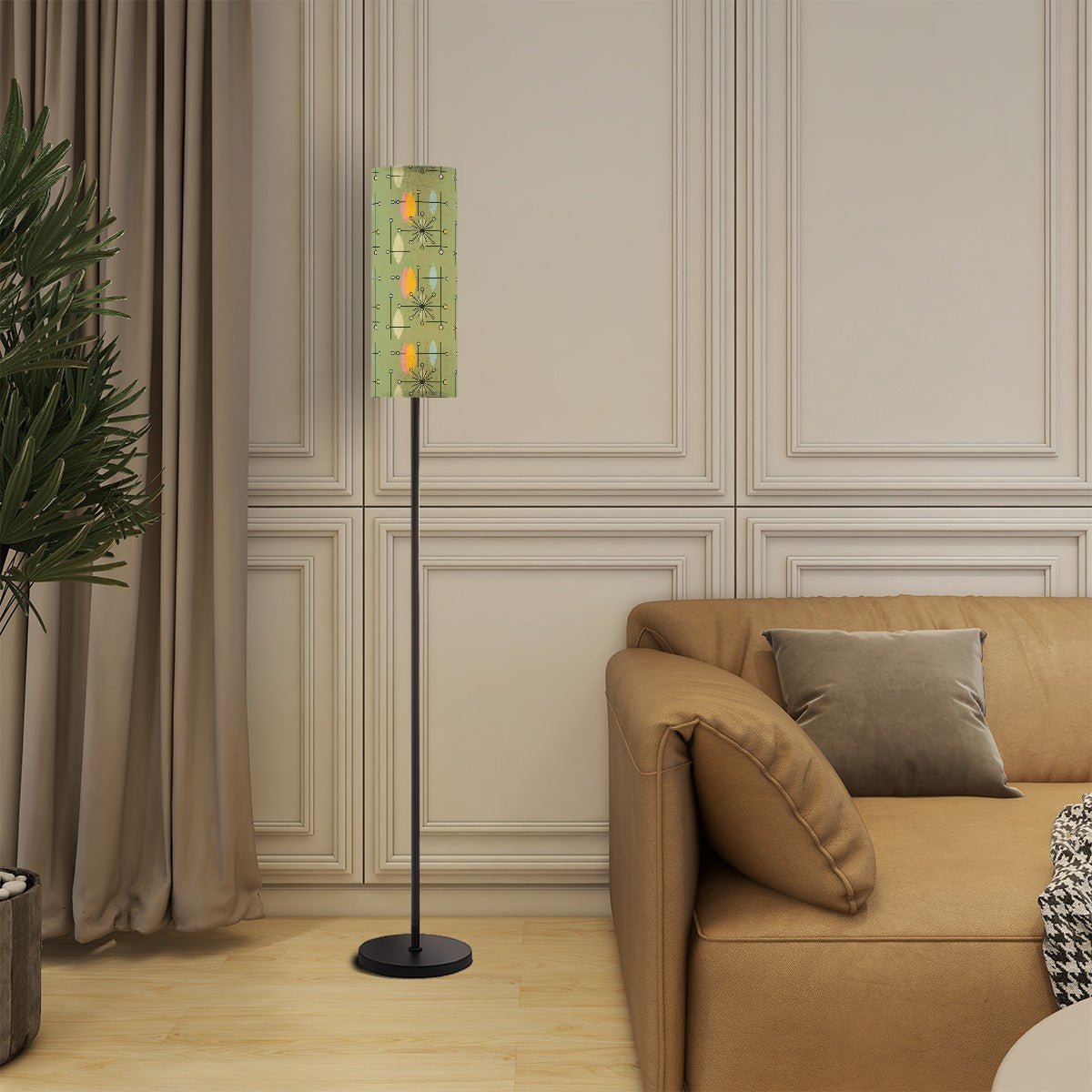 Kate McEnroe New York Mid Century Modern Starburst Floor Lamp, Retro Atomic Sputnik Accent Lighting, 50s MCM Living Room DecorFloor Lampsha9EPDti1A