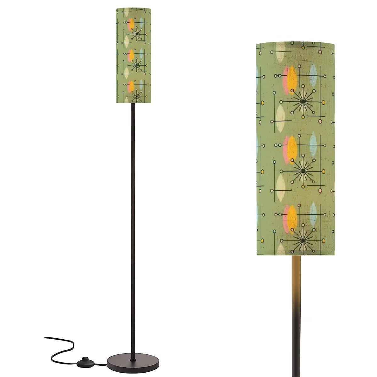 Mid Century Modern Starburst Floor Lamp, Retro Atomic Sputnik Accent L ...