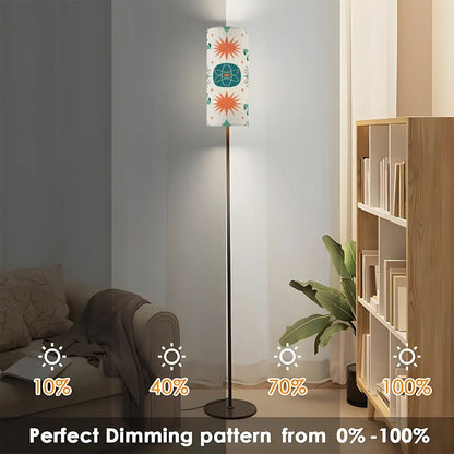 Kate McEnroe New York Mid Century Modern Starburst Floor Lamp, Retro Atomic Teal Orange Accent LightFloor LampsbvOYQSmVxu