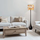 Kate McEnroe New York Mid Century Modern Starburst Geometric Orange Yellow Teardrop Floor LampFloor Lamps6UdEyCm7hr