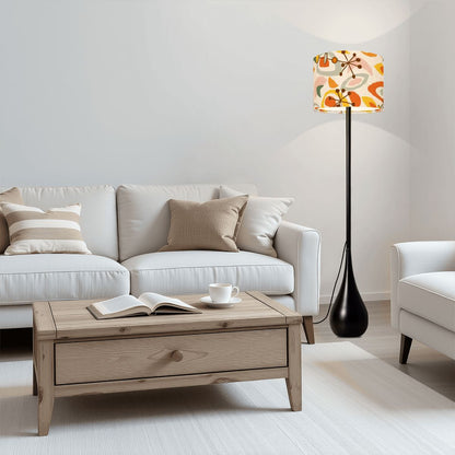 Kate McEnroe New York Mid Century Modern Starburst Geometric Orange Yellow Teardrop Floor LampFloor Lamps6UdEyCm7hr