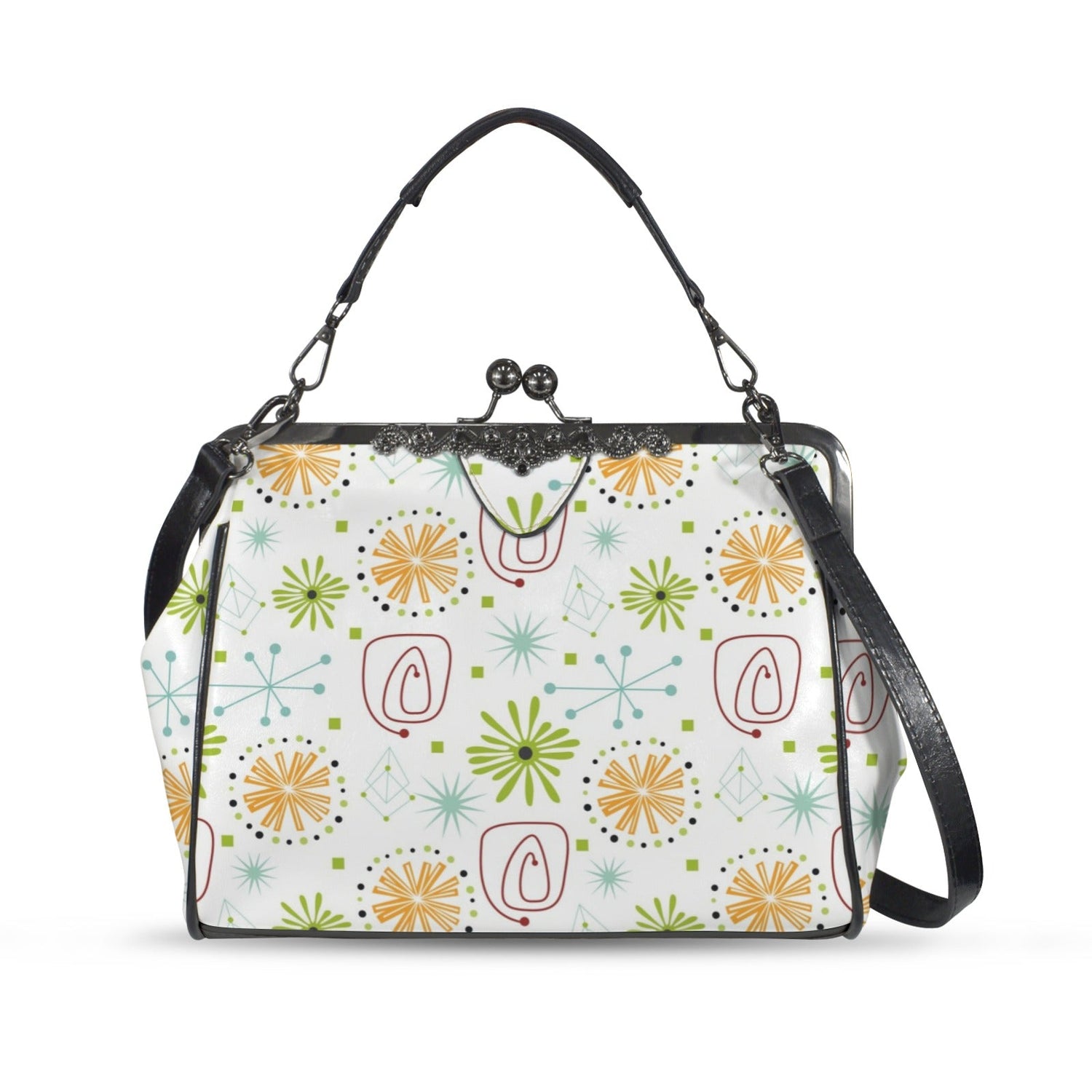 Kate McEnroe New York Mid Century Modern Starburst Kiss Lock HandbagCrossbody BagsD3274947