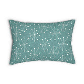 Kate McEnroe New York Mid Century Modern Starburst Lumbar Pillow, Retro Teal Accent Cushion, Atomic Era Home DecorLumbar Pillows29944900631783871241