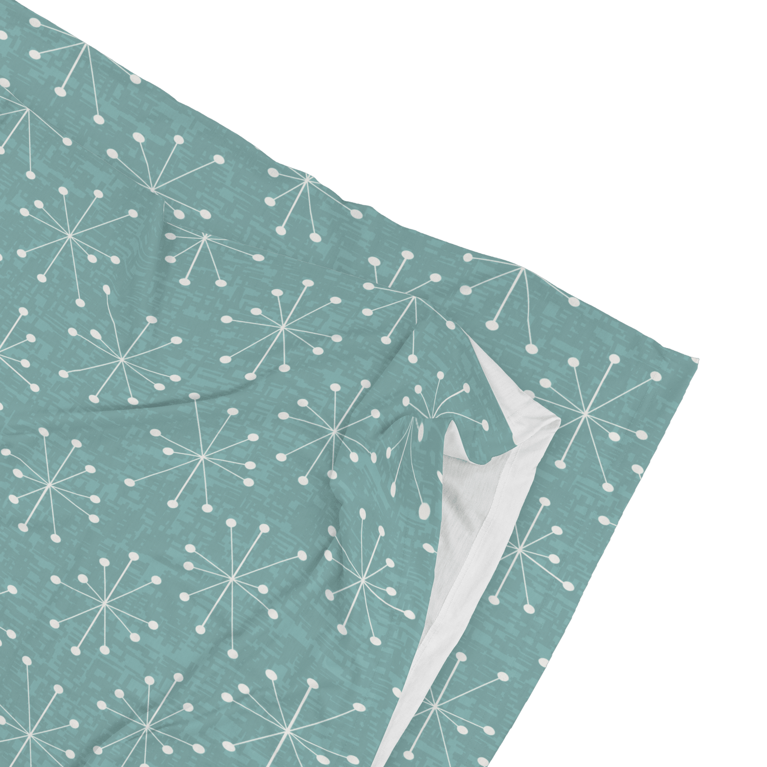 Kate McEnroe New York Mid Century Modern Starburst Pillowcase, Retro Atomic Teal BeddingPillowcases1250