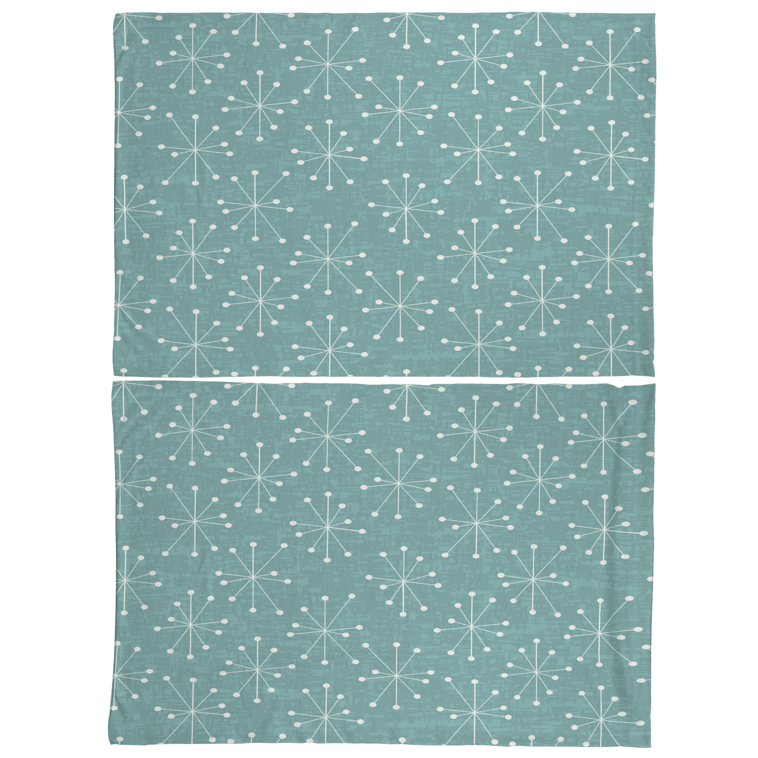 Kate McEnroe New York Mid Century Modern Starburst Pillowcase, Retro Atomic Teal BeddingPillowcases1250