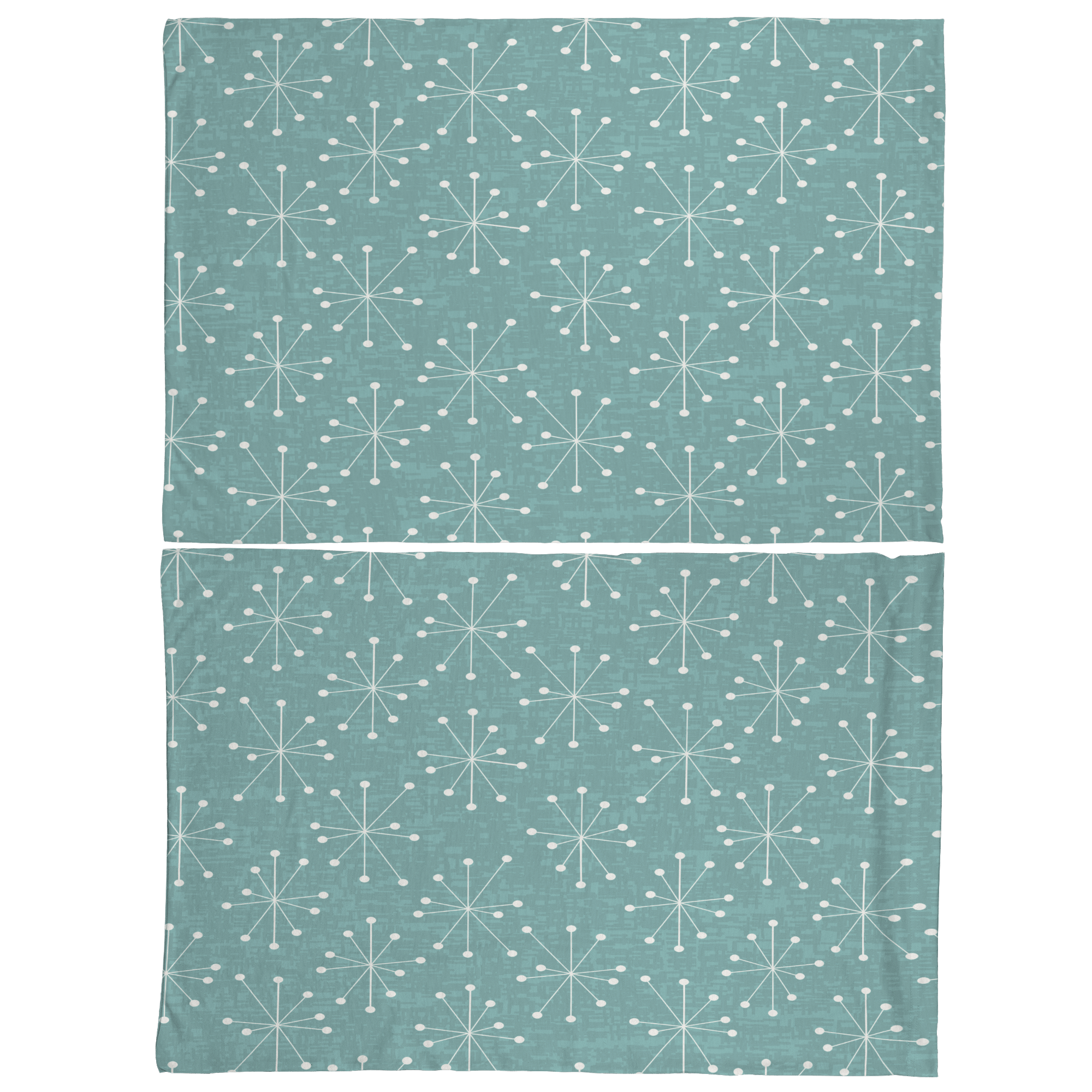 Kate McEnroe New York Mid Century Modern Starburst Pillowcase, Retro Atomic Teal BeddingPillowcases1250
