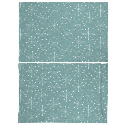Kate McEnroe New York Mid Century Modern Starburst Pillowcase, Retro Atomic Teal BeddingPillowcases1250