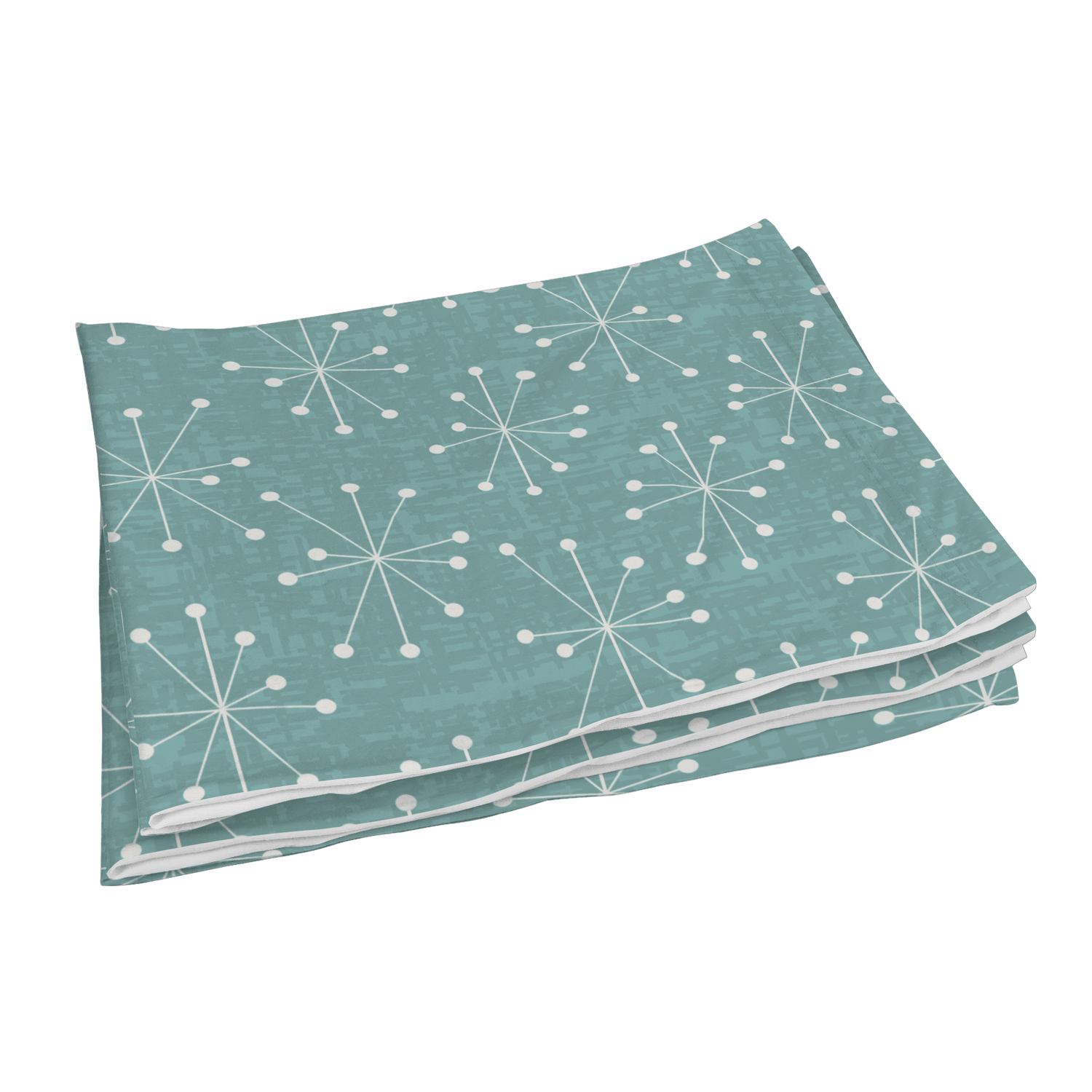 Kate McEnroe New York Mid Century Modern Starburst Pillowcase, Retro Atomic Teal BeddingPillowcases1250