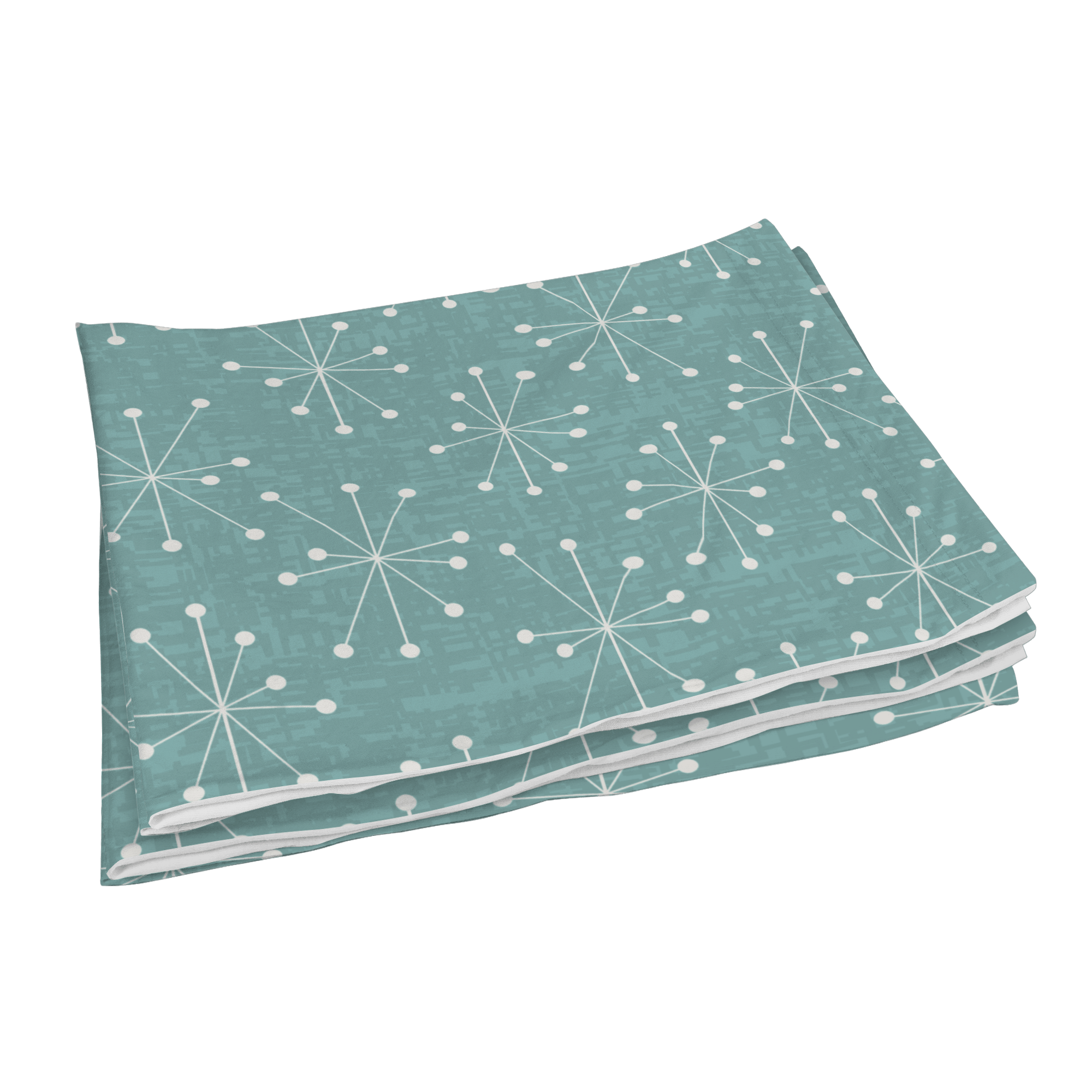 Kate McEnroe New York Mid Century Modern Starburst Pillowcase, Retro Atomic Teal BeddingPillowcases1250