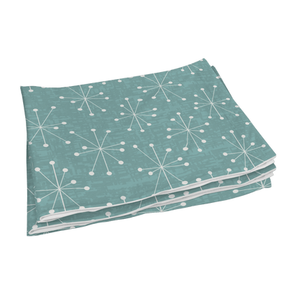 Kate McEnroe New York Mid Century Modern Starburst Pillowcase, Retro Atomic Teal BeddingPillowcases1250