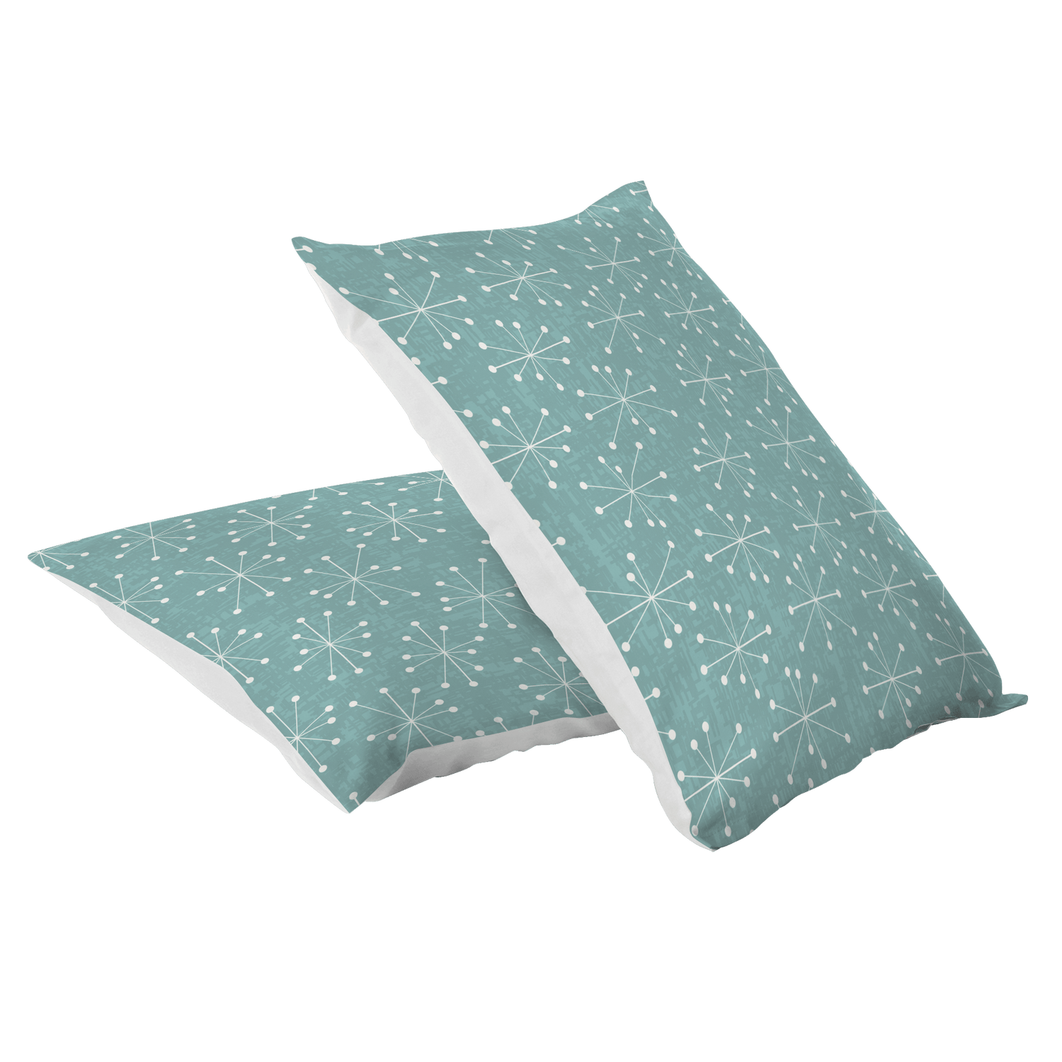Kate McEnroe New York Mid Century Modern Starburst Pillowcase, Retro Atomic Teal BeddingPillowcases1250