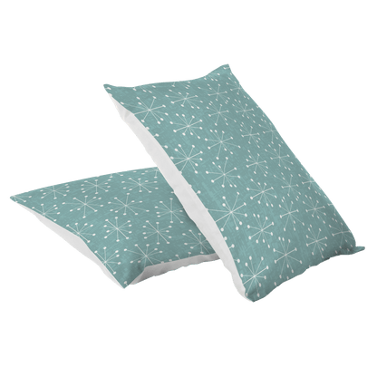 Kate McEnroe New York Mid Century Modern Starburst Pillowcase, Retro Atomic Teal BeddingPillowcases1250