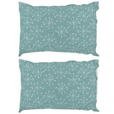 Kate McEnroe New York Mid Century Modern Starburst Pillowcase, Retro Atomic Teal BeddingPillowcases1250