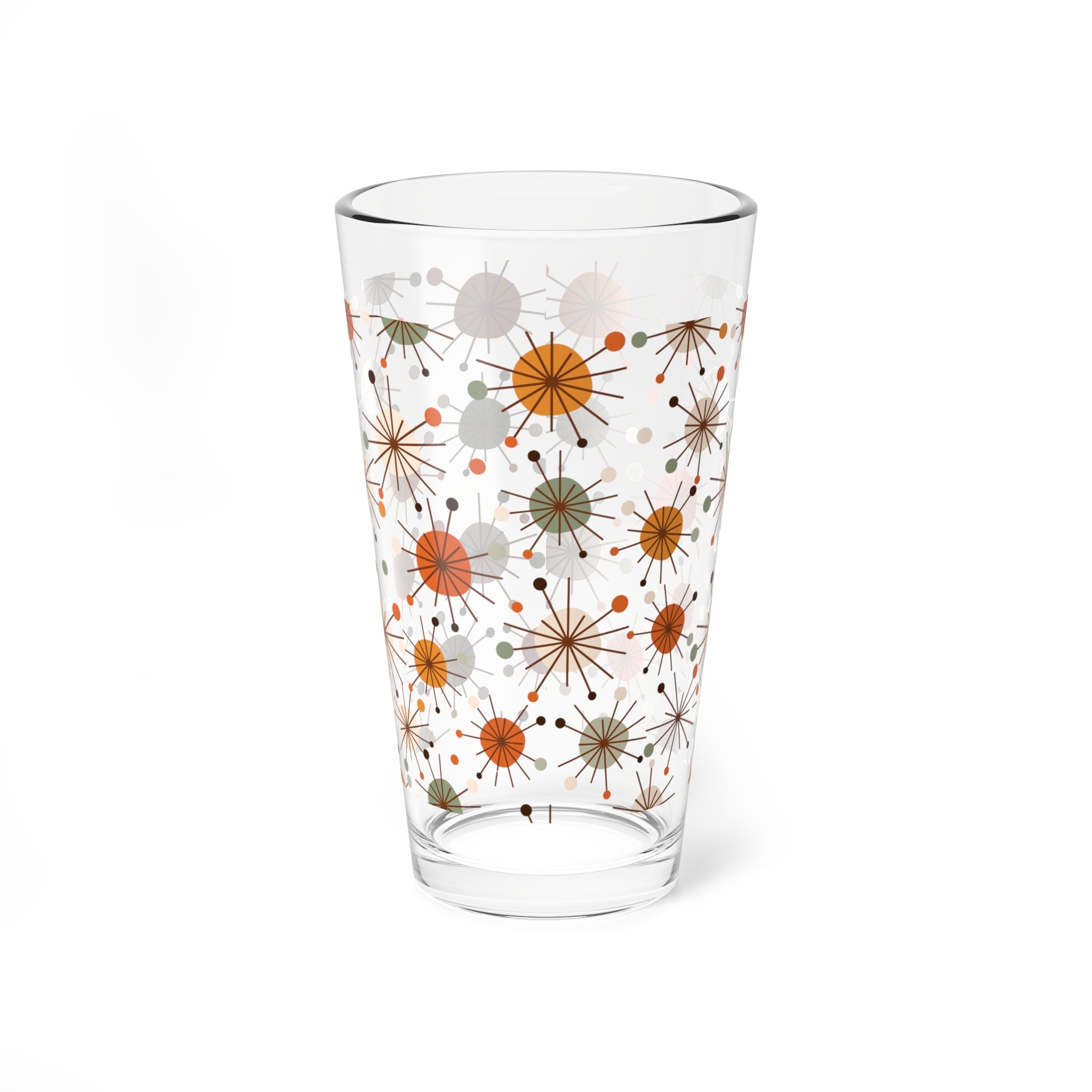 Kate McEnroe New York Mid Century Modern Starburst Pint Glass, 16oz Atomic Age Barware, Retro Geometric Cocktail Glass, Vintage Style DrinkwarePint Glasses14235534650408589251