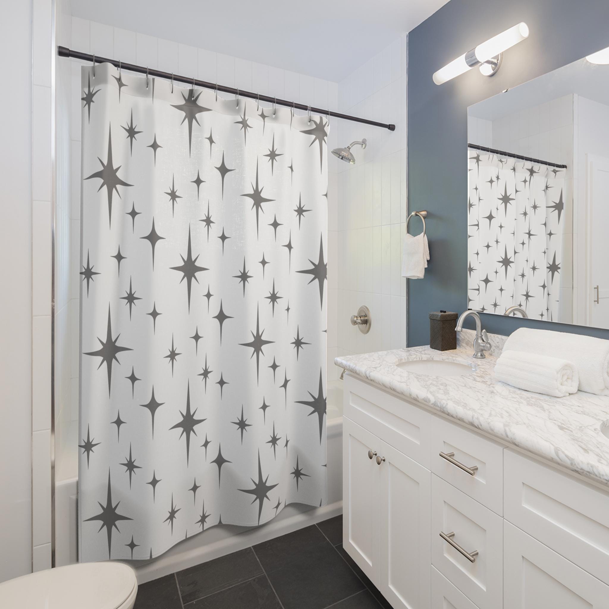 Kate McEnroe New York Mid Century Modern Starburst Shower Curtain Retro MCM Bathroom DecorShower Curtains21762162355392889747