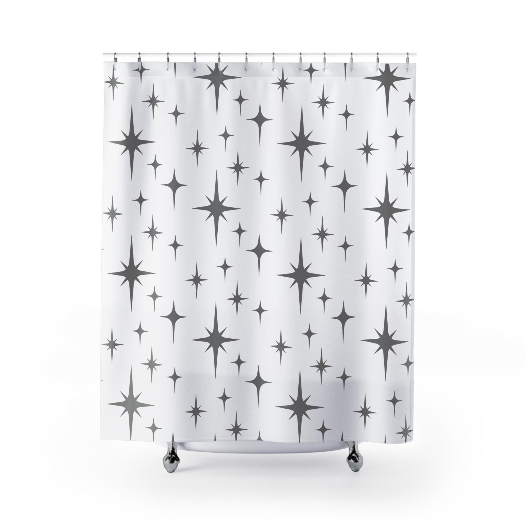 Kate McEnroe New York Mid Century Modern Starburst Shower Curtain Retro MCM Bathroom DecorShower Curtains21762162355392889747