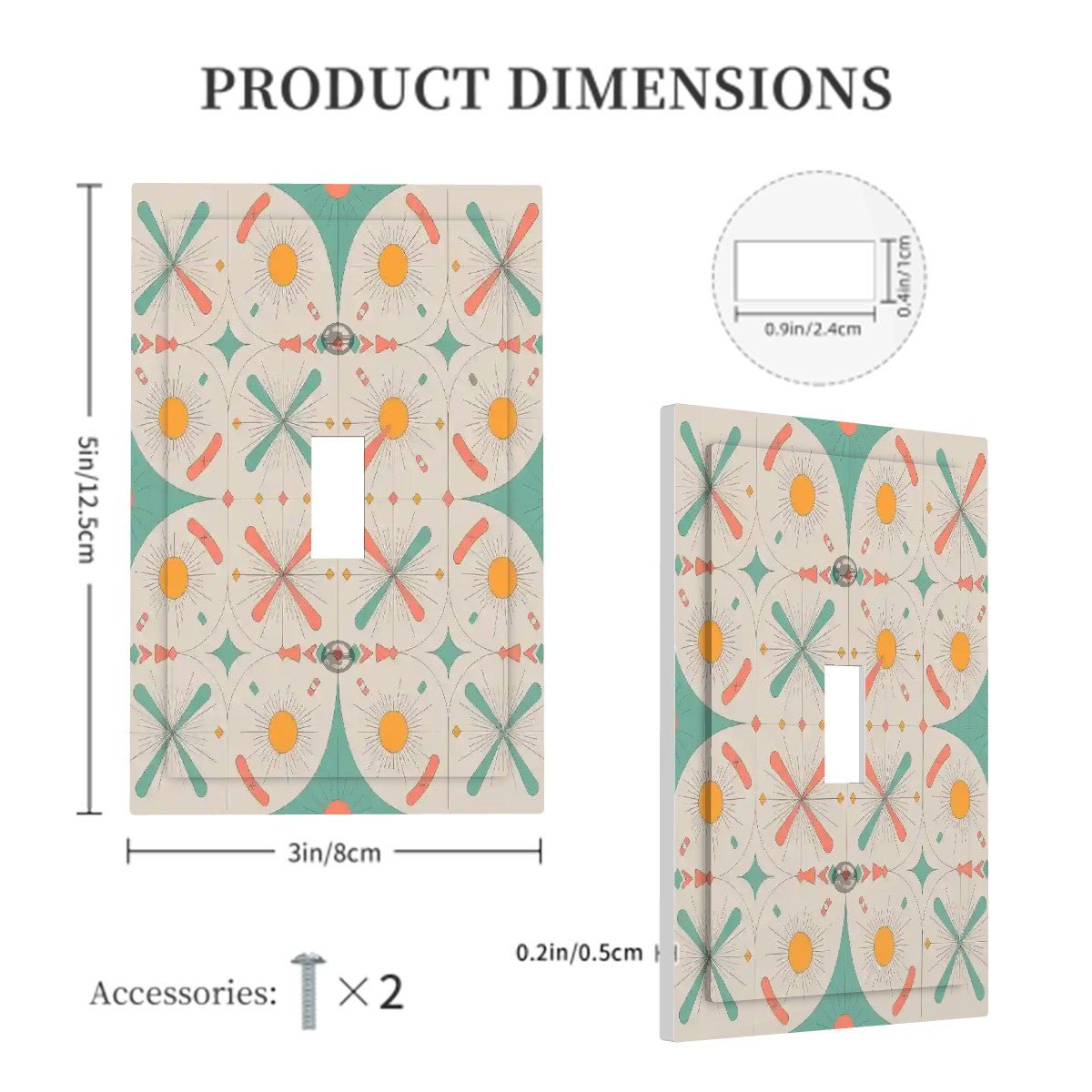Kate McEnroe New York Mid Century Modern Starburst Switch Plate, 50s Atomic Retro Wall PlateSwitch PlatesiePXqEdJSm