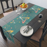 Kate McEnroe New York Mid - Century Modern Starburst Table Runner - Retro Atomic Boomerang Table LinensTable Runners15462417341177462221