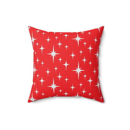 Kate McEnroe New York Mid Century Modern Starburst Throw Pillow, Retro Red Accent Cushion, 50s Atomic Home DecorThrow Pillows10575296480992709459