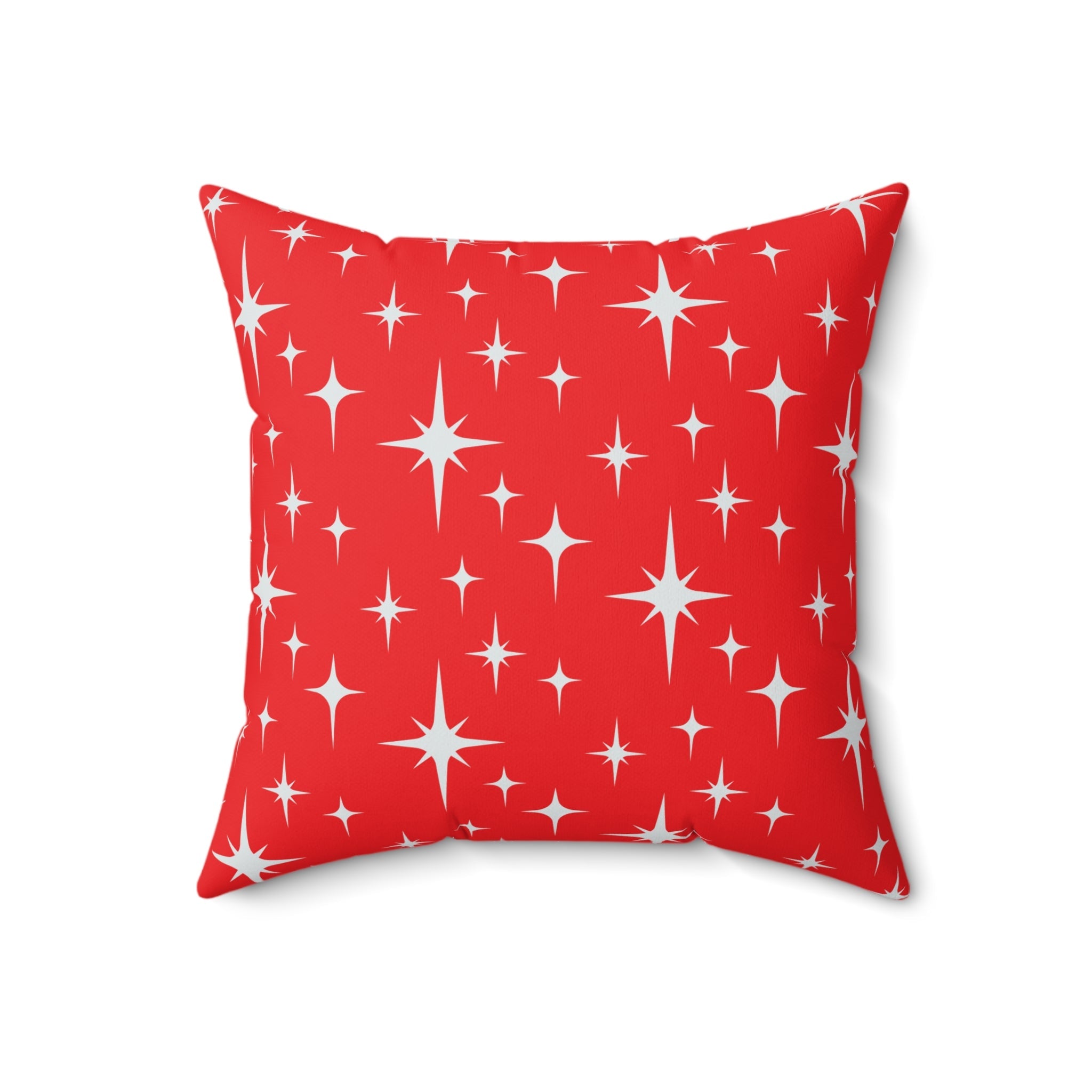 Kate McEnroe New York Mid Century Modern Starburst Throw Pillow, Retro Red Accent Cushion, 50s Atomic Home DecorThrow Pillows10575296480992709459