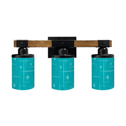 Kate McEnroe New York Mid Century Modern Starburst Vanity Light, Retro 3 - Light Fixture, Turquoise 50s MCM Bathroom LightingVanity Light FixturesbSkkY5DHMt