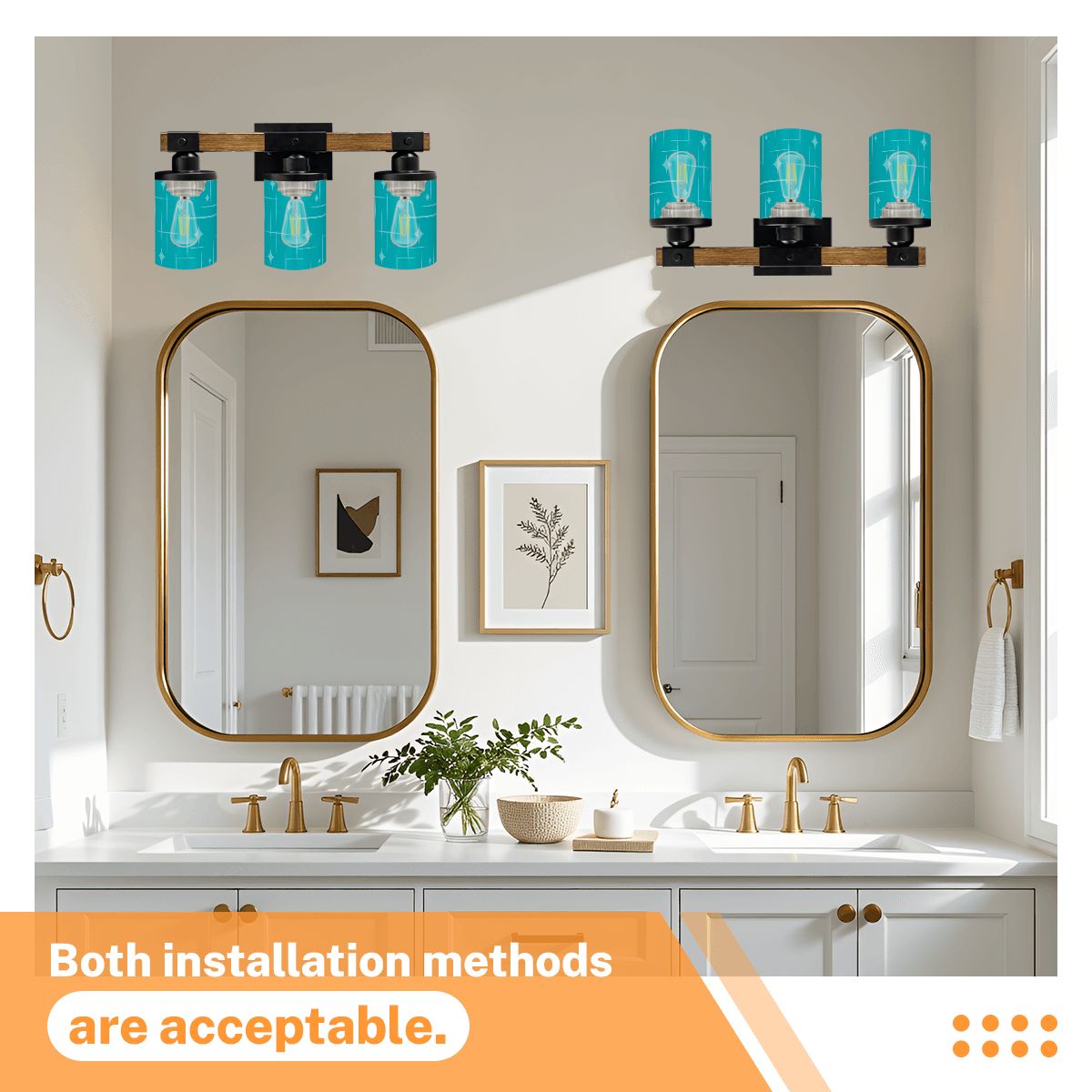 Kate McEnroe New York Mid Century Modern Starburst Vanity Light, Retro 3 - Light Fixture, Turquoise 50s MCM Bathroom LightingVanity Light FixturesbSkkY5DHMt