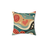 Kate McEnroe New York Mid Century Modern Swirl Throw Pillow, Retro Abstract Cushion, Double - Sided Artistic Decor PillowThrow Pillows16006658881784456538