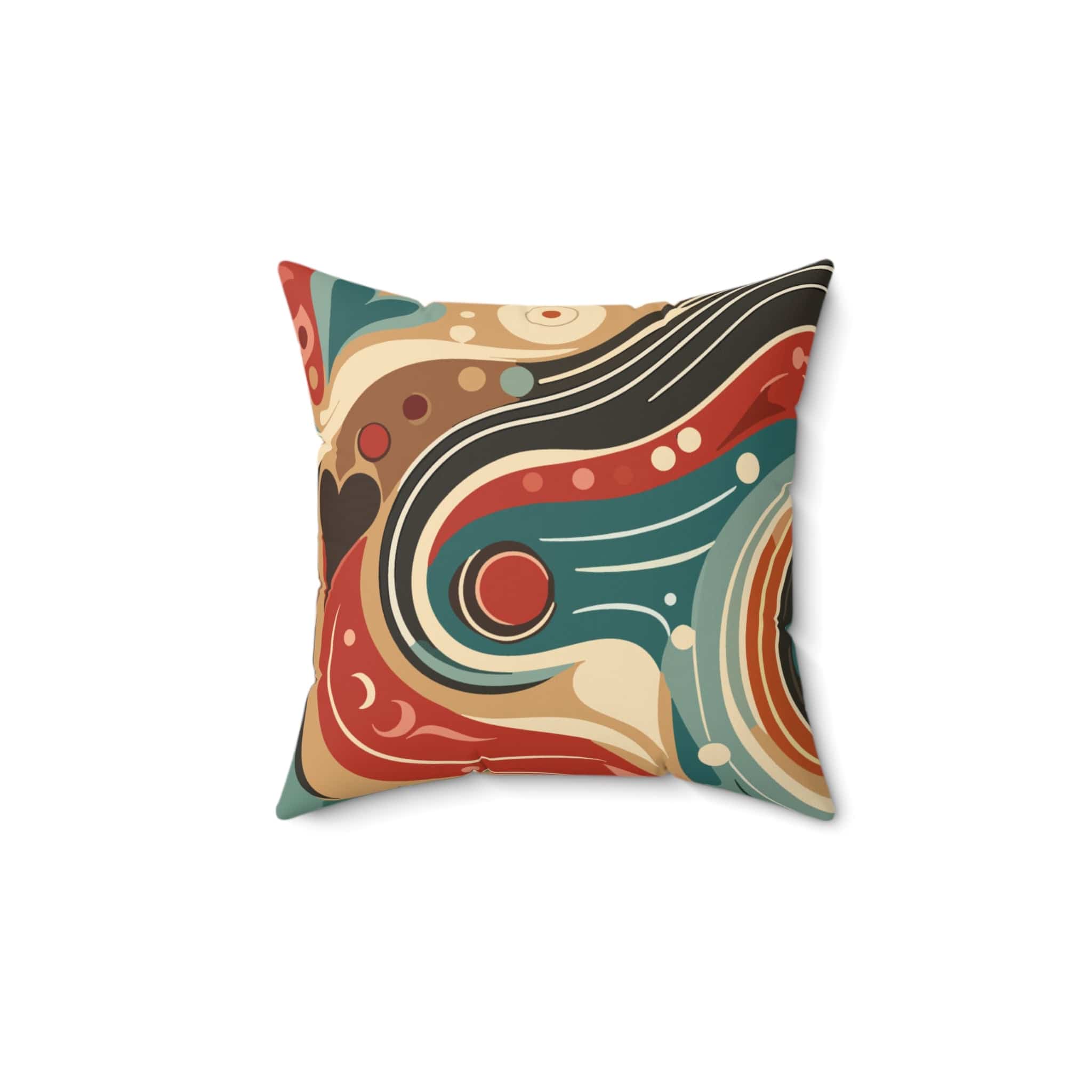 Kate McEnroe New York Mid Century Modern Swirl Throw Pillow, Retro Abstract Cushion, Double - Sided Artistic Decor PillowThrow Pillows31808613218038871579