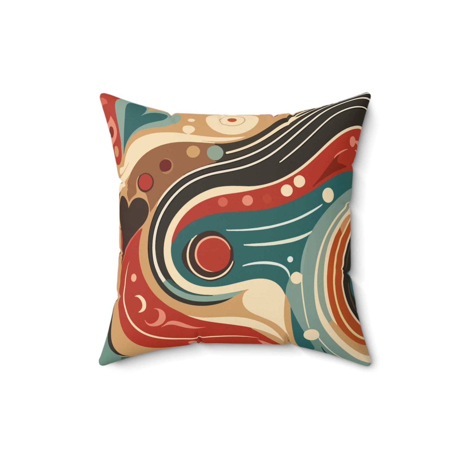 Kate McEnroe New York Mid Century Modern Swirl Throw Pillow, Retro Abstract Cushion, Double - Sided Artistic Decor PillowThrow Pillows31808613218038871579