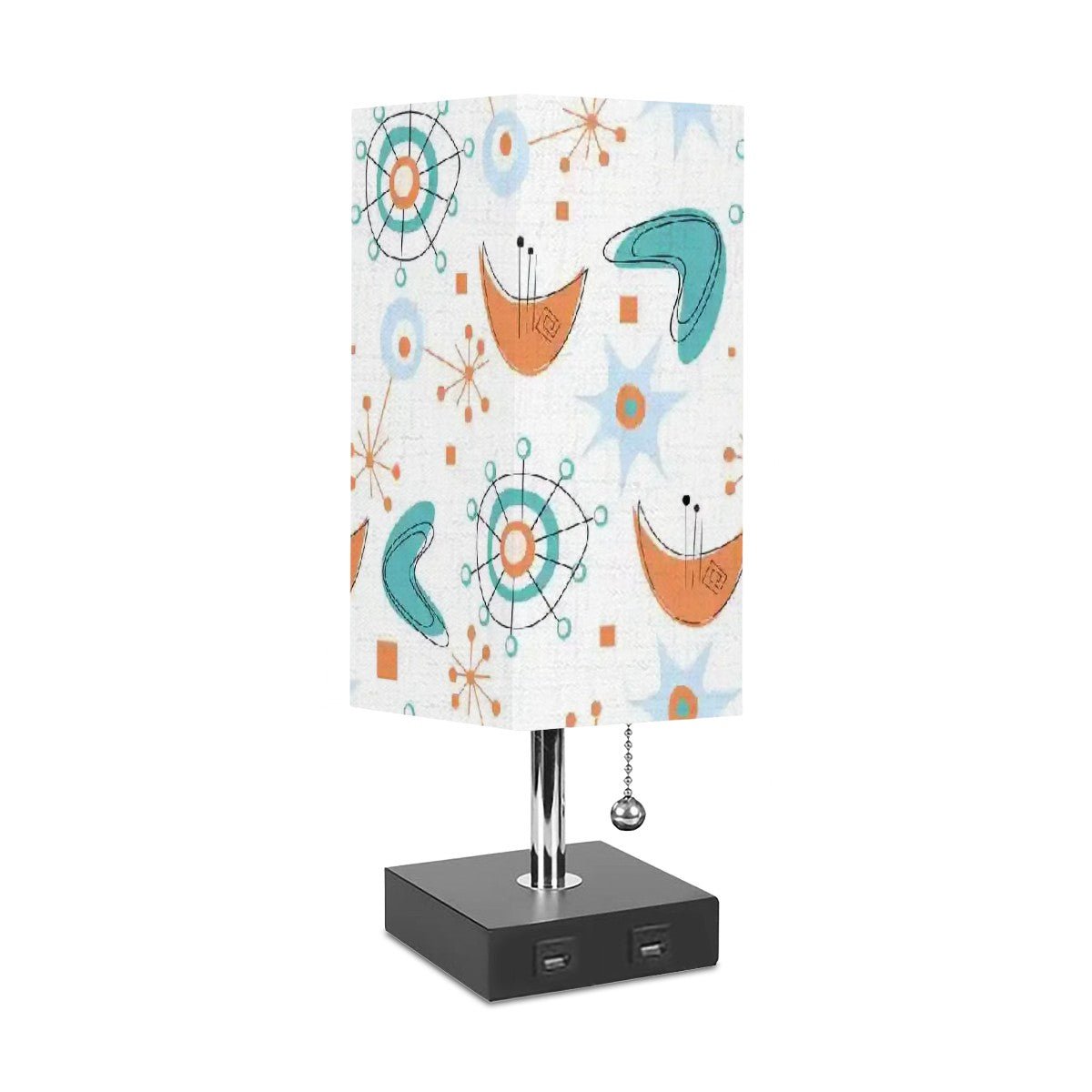 Kate McEnroe New York Mid Century Modern Table Lamp with USB Ports, Retro Atomic Boomerang Accent, MCM 50s Style Desk LightDesk LampsDLxXpoN1ho