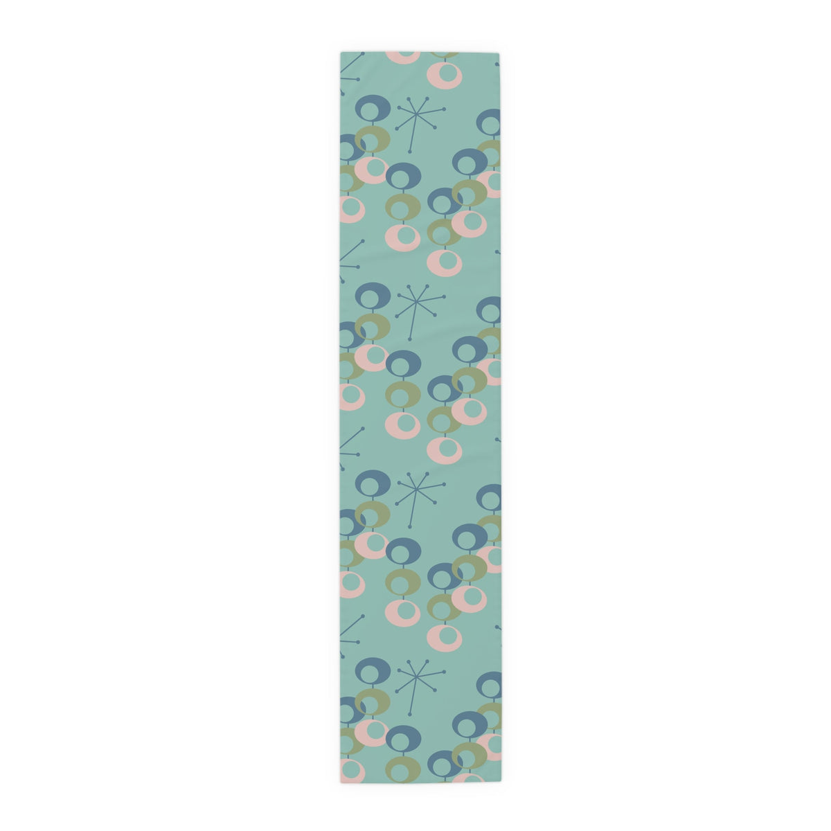 Kate McEnroe New York Mid Century Modern Table Runner, Retro Orbs Atomic Dining DecorTable Runners16589469380622880573