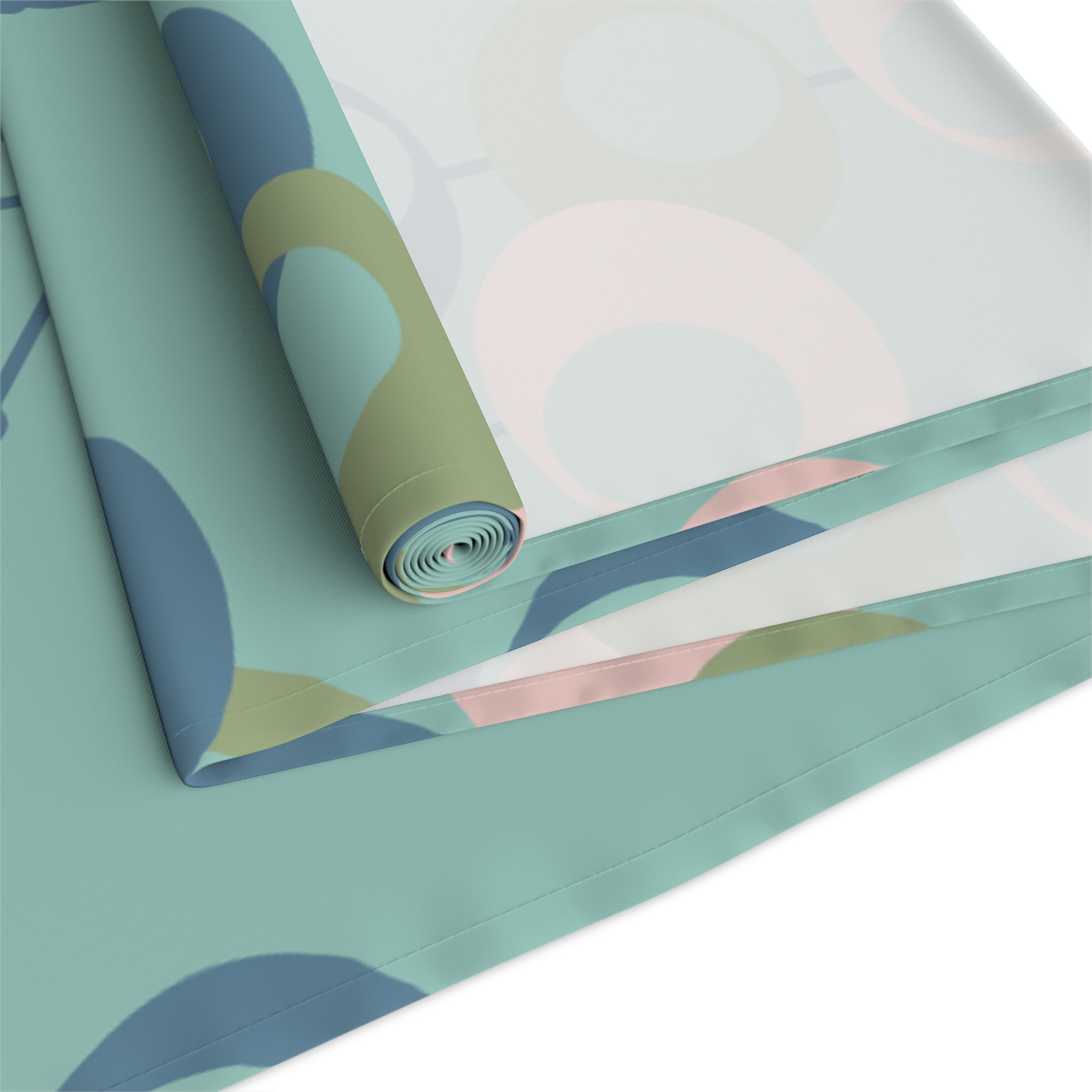 Kate McEnroe New York Mid Century Modern Table Runner, Retro Orbs Atomic Dining DecorTable Runners16589469380622880573