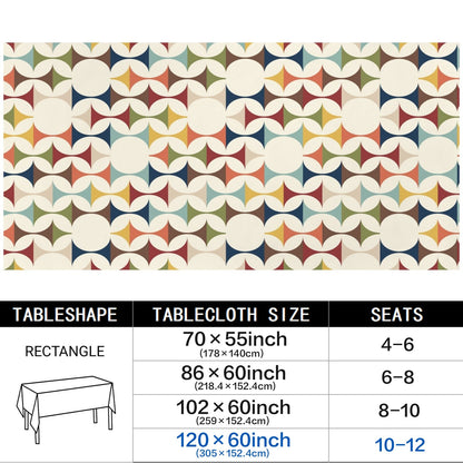 Kate McEnroe New York Mid Century Modern Tablecloth Scandinavian Danish Retro Geometric LinenTableclothsD3274624