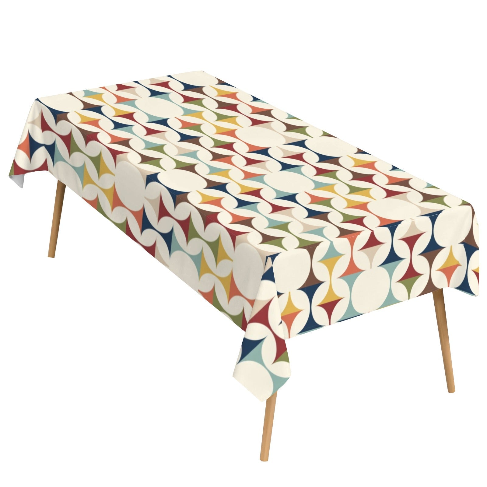 Kate McEnroe New York Mid Century Modern Tablecloth Scandinavian Danish Retro Geometric LinenTableclothsD3274629