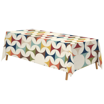 Kate McEnroe New York Mid Century Modern Tablecloth Scandinavian Danish Retro Geometric LinenTableclothsD3274681