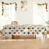 Kate McEnroe New York Mid Century Modern Tablecloth Scandinavian Danish Retro Geometric LinenTableclothsD3274682