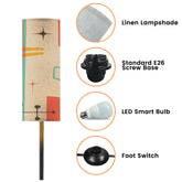 Kate McEnroe New York Mid Century Modern Tall Lamp, Retro Atomic Starburst Floor Light, 1950s Space Age LightingSlim Floor LampsFgSacBm1qU