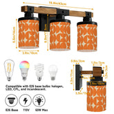 Kate McEnroe New York Mid Century Modern Tangerine Geometric Bathroom Vanity LightVanity Light FixturesNQE6V3ploZ