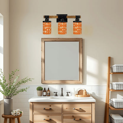 Kate McEnroe New York Mid Century Modern Tangerine Geometric Bathroom Vanity LightVanity Light FixturesNQE6V3ploZ