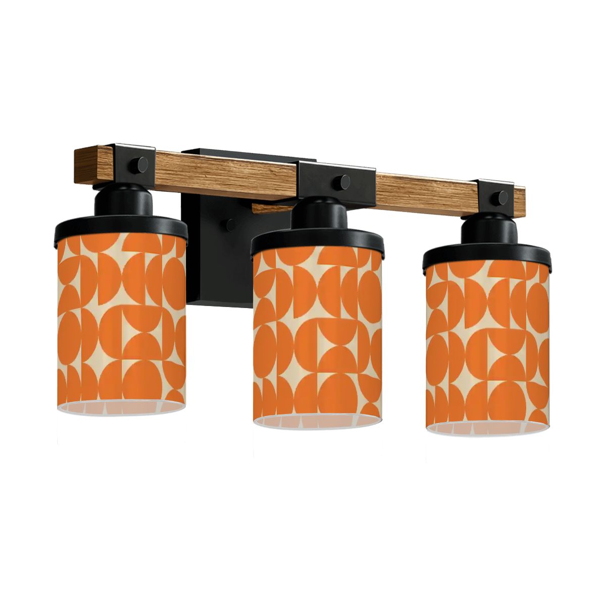 Kate McEnroe New York Mid Century Modern Tangerine Geometric Bathroom Vanity LightVanity Light FixturesNQE6V3ploZ