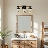 Kate McEnroe New York Mid Century Modern Triple Vanity Light Fixture, 1950s Sputnik Starburst Cylinder ShadesVanity Light FixtureszteQHUsMG4