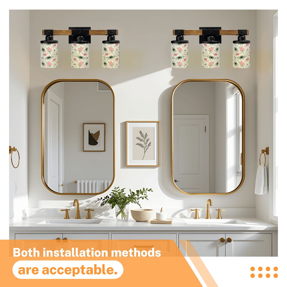 Kate McEnroe New York Mid Century Modern Triple Vanity Light Fixture, 1950s Sputnik Starburst Cylinder ShadesVanity Light FixtureszteQHUsMG4