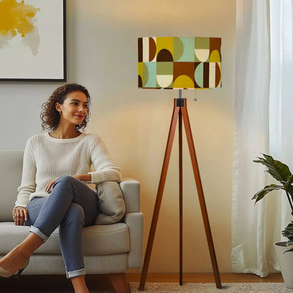 Kate McEnroe New York Mid Century Modern Tripod Floor Lamp, Geometric Orb Shade, Scandinavian DecorTripod Floor Lamps3hkSONpTJT