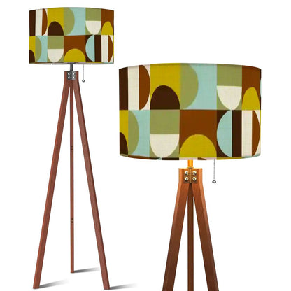 Kate McEnroe New York Mid Century Modern Tripod Floor Lamp, Geometric Orb Shade, Scandinavian DecorTripod Floor Lamps3hkSONpTJT